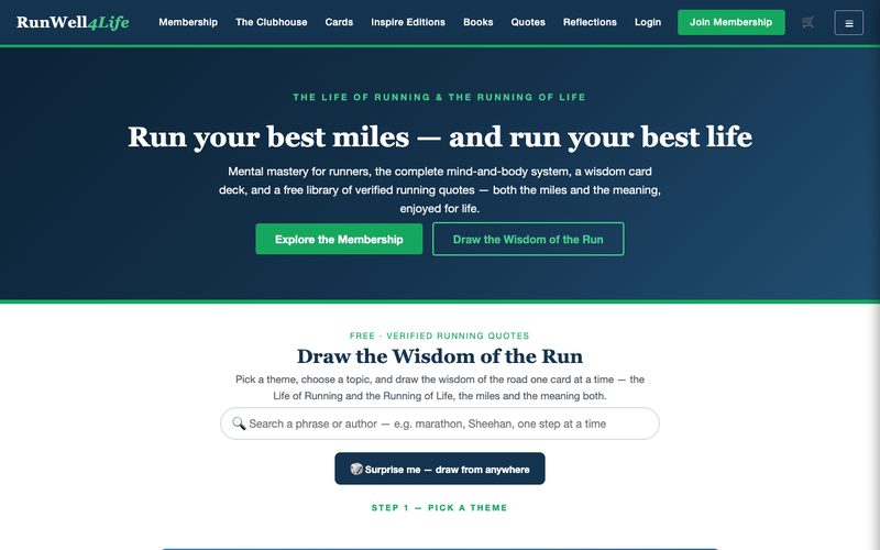The RunWell4Life website